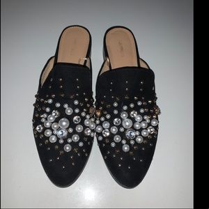 Jewel embellished Mules